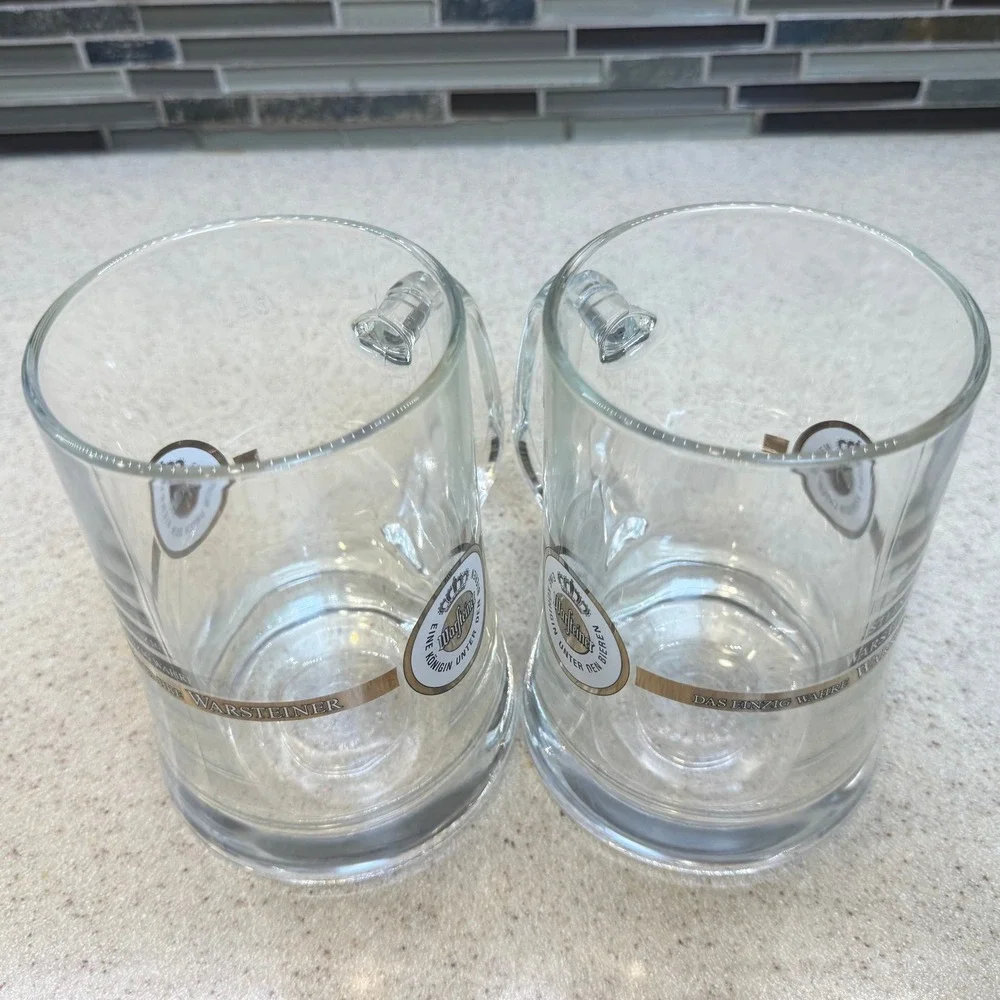Warsteiner Beer Mugs German Steins‎ 0.5L Set of 2 Eine Konigin Unter Den Bieren